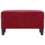 Banco de terciopelo rojo vino tinto 70x35x41 cm de , Bancos - Ref: Foro24-349401, Precio: 48,48 €, Descuento: %