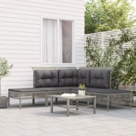 Set de muebles de jardín 5 pzas y cojines ratán sintético gris de , Conjuntos de jardín - Ref: Foro24-319663, Precio: 325,45 ...