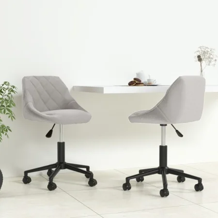Sillas de comedor giratorias 2 uds de terciopelo gris claro by , dining chairs - Ref: Foro24-335495, Price: 139,44 €, Discoun...