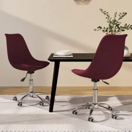 Sillas de comedor giratorias 2 unidades tela morado de , Sillas de comedor - Ref: Foro24-338355, Precio: 171,71 €, Descuento: %