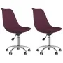 Sillas de comedor giratorias 2 unidades tela morado de , Sillas de comedor - Ref: Foro24-338355, Precio: 171,71 €, Descuento: %