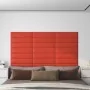 Paneles de pared 12 uds cuero sintético rojo 60x15 cm 1,08 m² de , Recubrimiento de paredes - Ref: Foro24-343829, Precio: 25,...