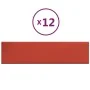 Paneles de pared 12 uds cuero sintético rojo 60x15 cm 1,08 m² de , Recubrimiento de paredes - Ref: Foro24-343829, Precio: 25,...
