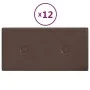 Paneles de pared 12 uds cuero sintético marrón 30x15 cm 0,54 m² by , Wall covering - Ref: Foro24-343973, Price: 23,37 €, Disc...