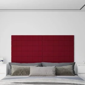 Paneles de pared 12 uds terciopelo rojo tinto 90x15 cm 1,62 m² de , Recubrimiento de paredes - Ref: Foro24-344109, Precio: 38...