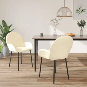 Sillas de comedor 2 unidades cuero sintético crema de , Sillas de comedor - Ref: Foro24-344755, Precio: 87,05 €, Descuento: %