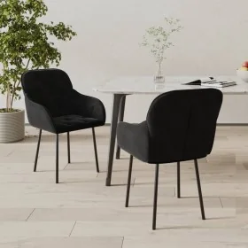 Sillas de comedor 2 unidades terciopelo negro de , Sillas de comedor - Ref: Foro24-344851, Precio: 132,75 €, Descuento: %