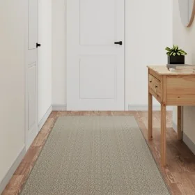 Alfombra de pasillo con aspecto de sisal plateada 80x400 cm de , Alfombras - Ref: Foro24-355803, Precio: 68,72 €, Descuento: %