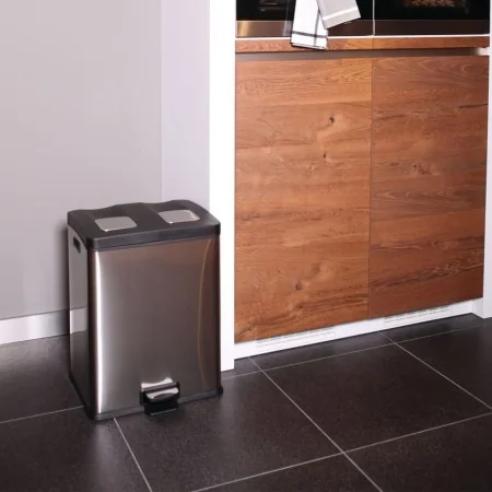 EKO Cubo de basura de pedal Rejoice 2x30 L plateado mate von , Abfallbehälter - Ref: Foro24-440035, Preis: 162,06 €, Rabatt: %