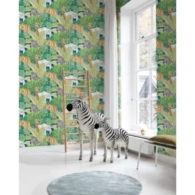 Noordwand Papel de pared Good Vibes Jungle Animals verde y negro de , Papel pintado - Ref: Foro24-440442, Precio: 29,21 €, De...