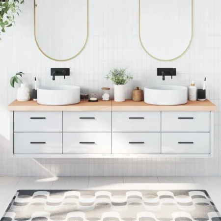 Encimera de baño madera maciza sin tratar 200x50x(2-6) cm de , Encimeras - Ref: Foro24-3156078, Precio: 137,18 €, Descuento: %