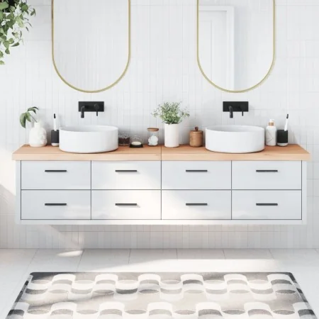 Encimera de baño madera maciza sin tratar 220x50x(2-6) cm de , Encimeras - Ref: Foro24-3156086, Precio: 147,91 €, Descuento: %