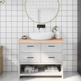 Encimera de baño madera maciza sin tratar 100x30x(2-6) cm de , Encimeras - Ref: Foro24-3156031, Precio: 66,96 €, Descuento: %