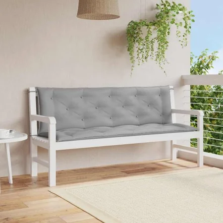 Cojín de banco de jardín tela Oxford gris 150x(50+50)x7 cm de , Cojines para sillas y sofás - Ref: Foro24-315017, Precio: 44,...
