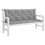 Cojín de banco de jardín tela Oxford gris 150x(50+50)x7 cm de , Cojines para sillas y sofás - Ref: Foro24-315017, Precio: 44,...