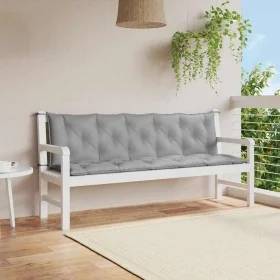 Cojín de banco de jardín tela Oxford gris 180x(50+50)x7 cm de , Cojines para sillas y sofás - Ref: Foro24-315029, Precio: 55,...