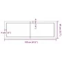 Encimera de baño madera maciza sin tratar 120x40x(2-6) cm de , Encimeras - Ref: Foro24-3156044, Precio: 75,18 €, Descuento: %