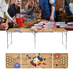 HI Mesa de beer pong plegable MDF y aluminio 240x60x55 cm de , Mesas multijuegos - Ref: Foro24-445592, Precio: 117,83 €, Desc...