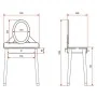 Vipack Mesa tocador para niños Billy con espejo madera blanco de , Tocadores para dormitorios - Ref: Foro24-442690, Precio: 1...