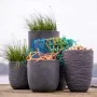 Capi Macetero Waste Rib gris 43x41 cm de , Maceteros y jardineras - Ref: Foro24-442100, Precio: 86,55 €, Descuento: %