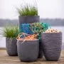 Capi Macetero Waste Rib gris 43x41 cm de , Maceteros y jardineras - Ref: Foro24-442100, Precio: 86,55 €, Descuento: %