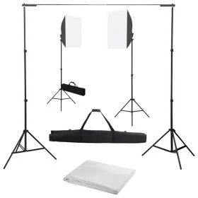 Kit de estudio fotográfico con luces softbox y fondo de , Flashes e iluminaciones de estudio - Ref: Foro24-3055062, Precio: 1...