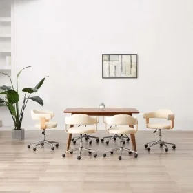 Sillas de comedor giratorias 6 unidades cuero sintético crema by , dining chairs - Ref: Foro24-3054898, Price: 856,30 €, Disc...