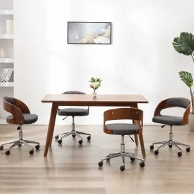 Sillas de comedor girartorias 4 uds madera curvada y tela gris by , dining chairs - Ref: Foro24-3054921, Price: 483,79 €, Dis...