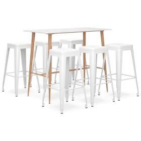 Set de muebles de bar de 7 piezas blanco de , muebles para cocinas y comedores - Ref: Foro24-3057444, Precio: 667,36 €, Descu...