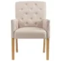 Sillas de comedor con reposabrazos 6 unidades de tela beige by , dining chairs - Ref: Foro24-3058299, Price: 1,00 €, Discount: %