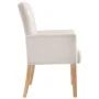 Sillas de comedor con reposabrazos 6 unidades de tela beige by , dining chairs - Ref: Foro24-3058299, Price: 1,00 €, Discount: %