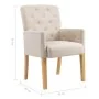Sillas de comedor con reposabrazos 6 unidades de tela beige by , dining chairs - Ref: Foro24-3058299, Price: 1,00 €, Discount: %