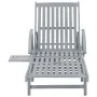 Tumbona de jardín con cojín madera maciza de acacia by , Loungers - Ref: Foro24-3061335, Price: 206,80 €, Discount: %