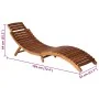 Tumbona de jardín con mesa y cojín madera maciza de acacia by , Loungers - Ref: Foro24-3061595, Price: 183,79 €, Discount: %