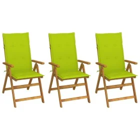 Sillas de jardín plegables 3 uds y cojines madera maciza acacia de , Sillas de jardín - Ref: Foro24-3064100, Precio: 251,87 €...