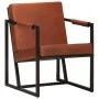 Sillón de cuero auténtico marrón de , Sillones - Ref: Foro24-247800, Precio: 220,01 €, Descuento: %