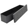 Banco almacenaje plegable lino sintético 150x38x38 gris oscuro by , Benches for halls and storage - Ref: Foro24-247089, Price...