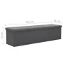 Banco almacenaje plegable lino sintético 150x38x38 gris oscuro by , Benches for halls and storage - Ref: Foro24-247089, Price...