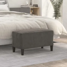 Banco de terciopelo gris oscuro 70x35x41 cm by , Banks - Ref: Foro24-349398, Price: 44,59 €, Discount: %