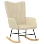 Silla mecedora de tela color crema de , Mecedoras - Ref: Foro24-327613, Precio: 113,34 €, Descuento: %