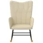 Silla mecedora de tela color crema de , Mecedoras - Ref: Foro24-327613, Precio: 113,34 €, Descuento: %