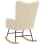 Silla mecedora de tela color crema de , Mecedoras - Ref: Foro24-327613, Precio: 113,34 €, Descuento: %