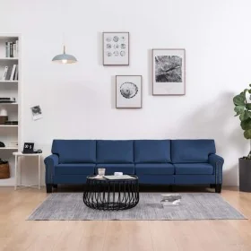 Sofá de 4 plazas de tela azul de , Sofás - Ref: Foro24-287174, Precio: 465,57 €, Descuento: %