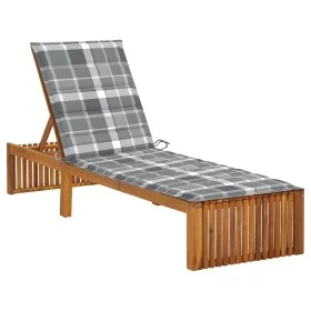 Tumbona con cojín madera maciza de acacia by , Loungers - Ref: Foro24-3064163, Price: 216,54 €, Discount: %