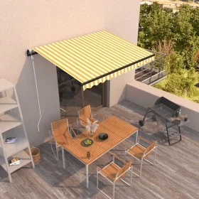 Toldo retráctil automático amarillo y blanco 350x250 cm von , Markisen - Ref: Foro24-3069088, Preis: 403,57 €, Rabatt: %