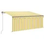Toldo retráctil automático con persiana amarillo 3,5x2,5 m de , Toldos - Ref: Foro24-3069408, Precio: 427,24 €, Descuento: %