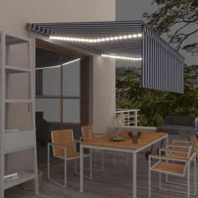 Toldo manual retráctil con persiana y LED azul y blanco 4,5x3 m von , Markisen - Ref: Foro24-3069441, Preis: 412,48 €, Rabatt: %