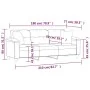 Sofá de 3 plazas con cojines tela de microfibra negro 180 cm de , Sofás - Ref: Foro24-3200980, Precio: 349,82 €, Descuento: %