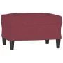 Sillón con taburete tela rojo tinto 60 cm de , Sofás - Ref: Foro24-3201133, Precio: 216,28 €, Descuento: %
