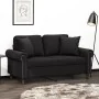 Sofá de 2 plazas con cojines terciopelo negro 120 cm von , Sofas - Ref: Foro24-3200940, Preis: 265,98 €, Rabatt: %